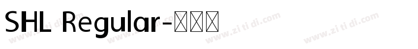 SHL Regular字体转换